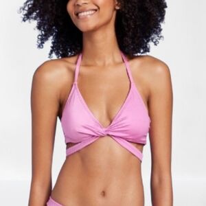 Shade & Shore Bikini Top Womens 34D Pink NEW